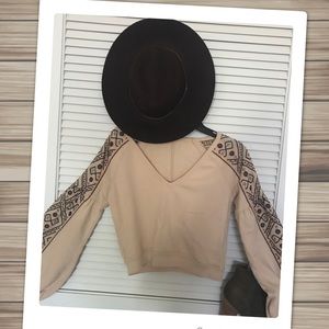 Adorable Free People Embroidered Crop Sweater!